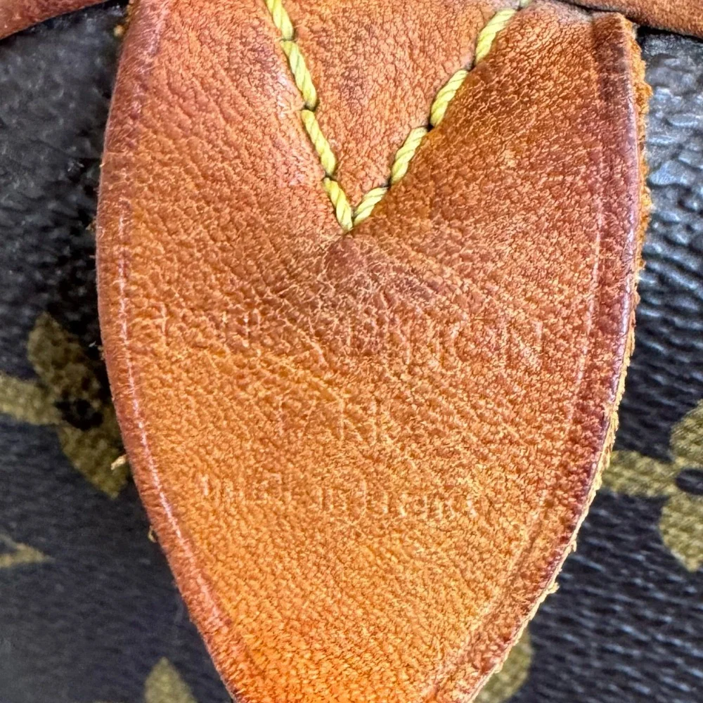 Authentic Louis Vuitton Speedy 35 Vintage Brown and Orange Satchel - Picture 8 of 13